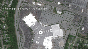 This mall redevelopment project replaced the retail wing formerly occupied by Sears with a grocery store, specialty shops and other amenities.