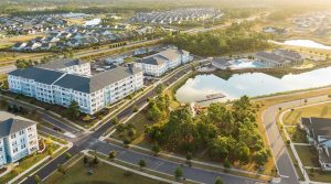 McKim & Creed provided land planning coordination, site/civil engineering and permitting for this luxury apartment complex at Riverlights.