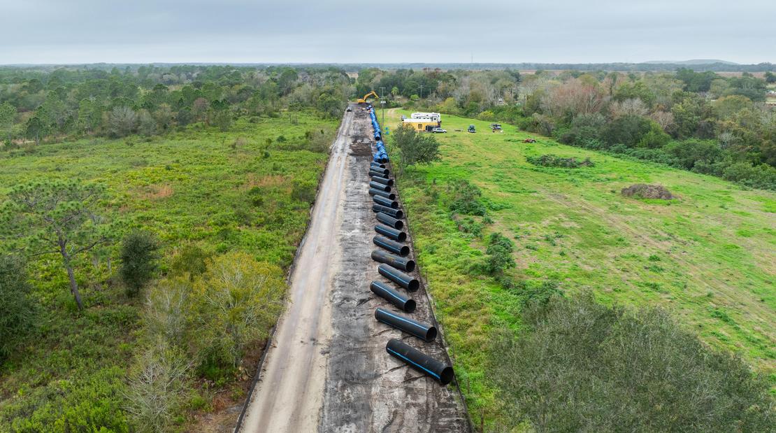 The South County Potable Water Transmission Main project was an initial phase of this critical program, serving as a catalyst for resolving potable water pressure and demand issues, providing system redundancy, and setting the stage for the success of the rest of the program.