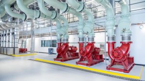 Central Energy Plant Condensed Water Supply Line with Pumps