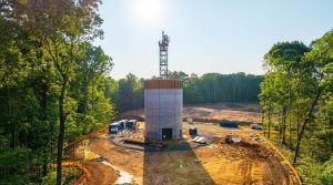 McKim & Creed provided design-build services for a new one-million-gallon (1MG) elevated water storage tank serving Pulte Homes’ 650-acre Carolina Ridge development in Midland.